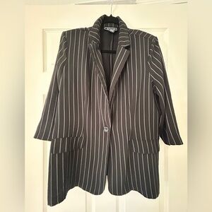NYC Pinstripe Black Blazer